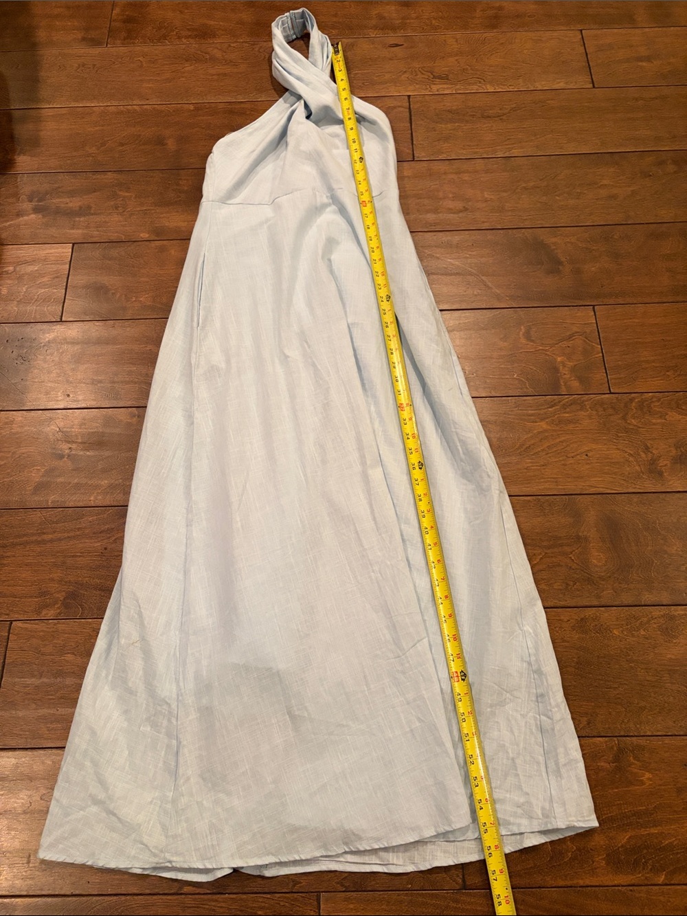 Light Blue Halter Maxi Dress - - Picture 6 of 15